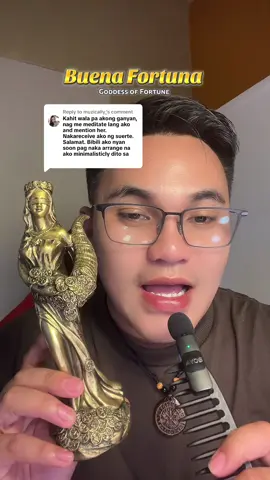 Replying to @muzically_ Buena Fortuna Goddess of Fortune attracts Good Luck #buenafortuna #buenafortuna🍀 #blindfoldedfortunastatue #fortuna #fengshui #luckycharms #pampaswerte2025 