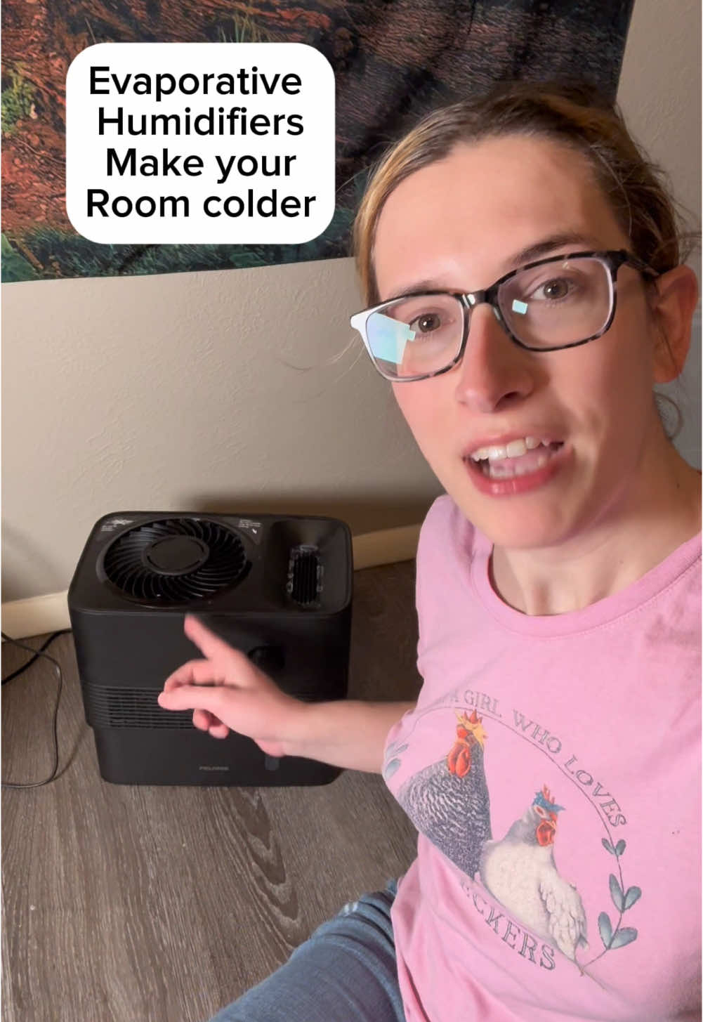 Don’t even get me STARTED on mist style humidifiers. They leave mineral dust on everything unless you use distilled water, and who is buying like 3 gallons of water a day for a whole home humidifier? #humidity #womeninstem #Science #swampcooler 