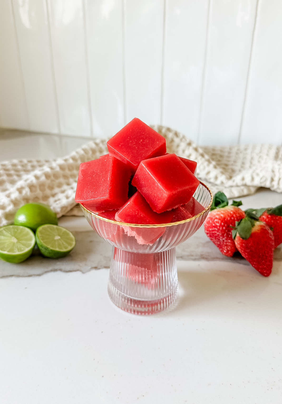 HOMEMADE STRAWBERRY GUMMIES! -aka my ultimate pregnancy craving 🍓 Instead of reaching for store-bought snacks, I started making my own, and it’s been a total game-changer. These homemade strawberry gummies are made with fresh fruit, a touch of sweetness, and just a few simple ingredients. 2.5 cups of strawberries, tops removed 3 Tbsp unflavored gelatin 1/3 cup of pure maple syrup, honey or agave 2 Tbsp fresh lime juice Place strawberries, fresh lime juice, and maple syrup in a blender. Blend until the strawberries are fully broken down. Strain through a fine mesh strainer to remove the seeds for a smoother texture. Pour the strawberry juice into a saucepan over medium heat. Gradually sprinkle in the gelatin while whisking continuously to prevent clumps. Bring the mixture to a slow boil, whisking constantly, and then remove it from the heat once it starts boiling. Transfer the gelatin mixture to a Pyrex glass measuring cup for a cleaner and easier pour. If you’re using square silicone molds, pouring directly works well. For gummy bear molds or intricate shapes, an eye dropper is helpful for precision and avoiding spills. Slowly fill each mold to the top. Place the filled molds in the fridge for about 1-2 hours to let the gummies solidify. Once the gummies are firm and completely chilled, pop them out of the molds and enjoy! Store in an airtight container in the fridge for 3-4 days.  What I love most is knowing exactly what’s in them—no hidden extras, just real, wholesome goodness. They come together in minutes with a blender and some gelatin, and they satisfy that sweet craving while leaving me feeling good afterward. Plus, they’re so fun to make! #homemadegummies #strawberrygummies #gelatin #fruitsnacks #healthysnacks 