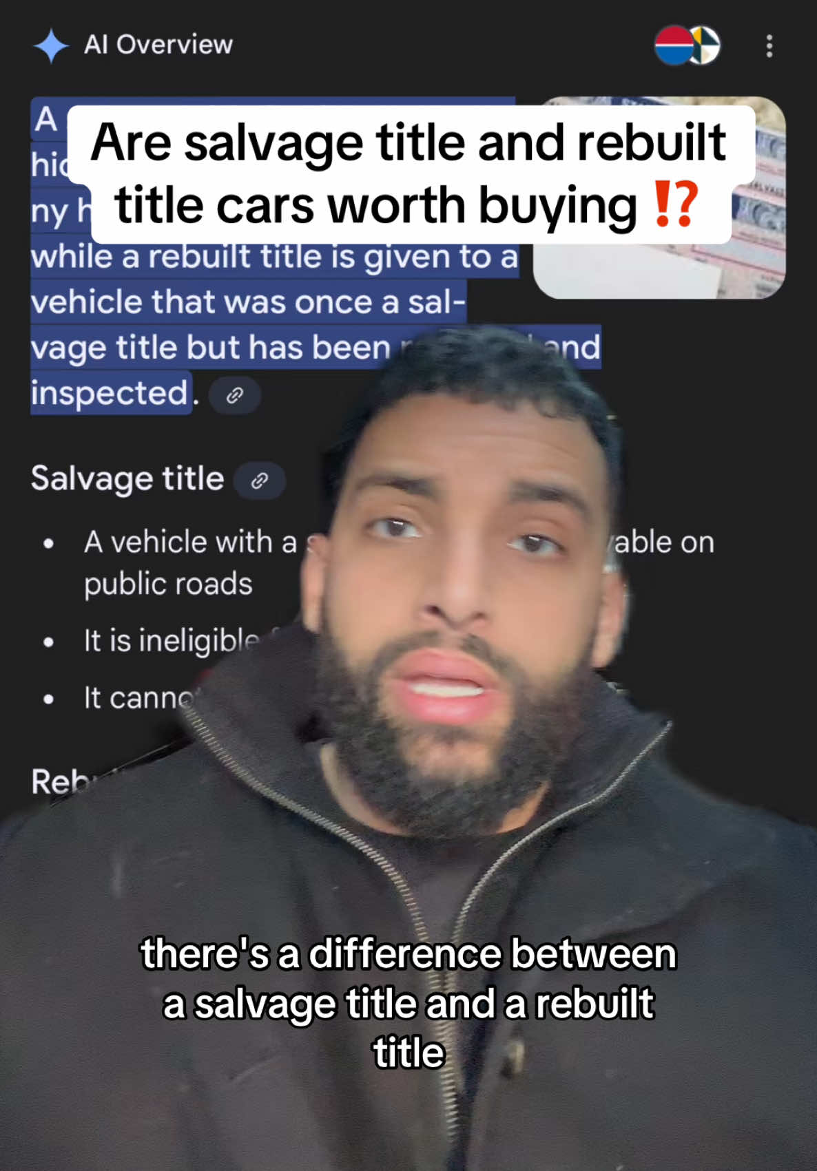 Rebuilt title cars are worth buying but let me tell you why! #greenscreen #cars #cardealer #fyp #carinsurance #salvagetitle #carbuying #carshopping #usedcar #dealership #dealershiptiktok 