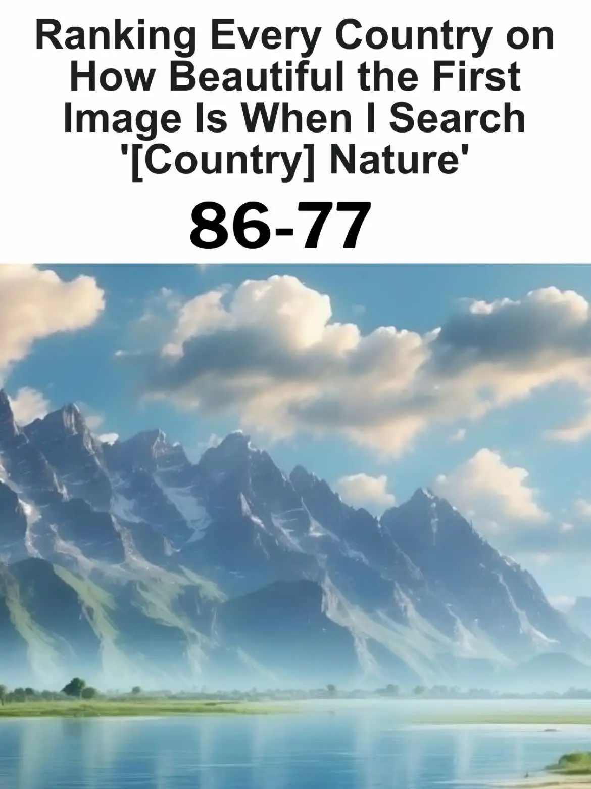We’re ranking every country on how beautiful the nature is #geography #traveltiktok #travel #countries #worldgeography #worldgeography #enchantedescapes #geoquiz #quiz #geographyquiz #flagtrivia #rankingcountries #nature #countriesnature 