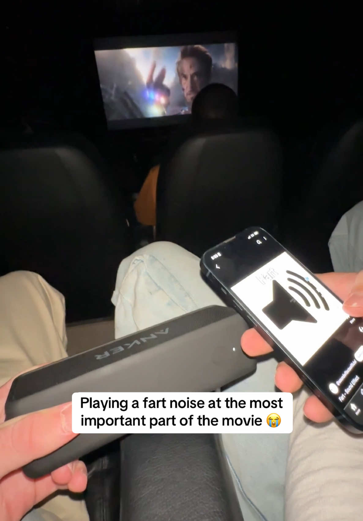 It was the perfect opportunity 🤣 ##ironman##prank##fart##movie