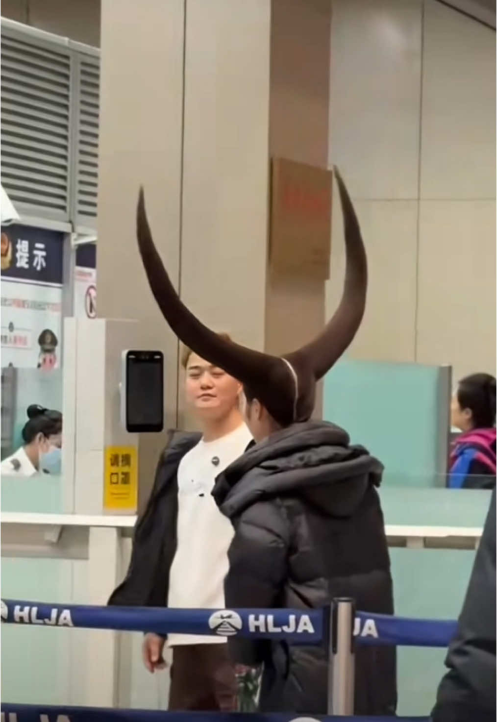 She really said woke up that morning and said 😈 #airport #funny #fyp #woah 