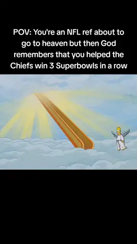 Will the refs help the Chiefs 3-peat? #nfl #football #playoffs #kansascity #chiefs #buffalo #bills #viralvideo #bad #laugh #tiktok #script #simpsons #homer #heaven #hello #stairs #meme #joke #ref #call #cartoon 