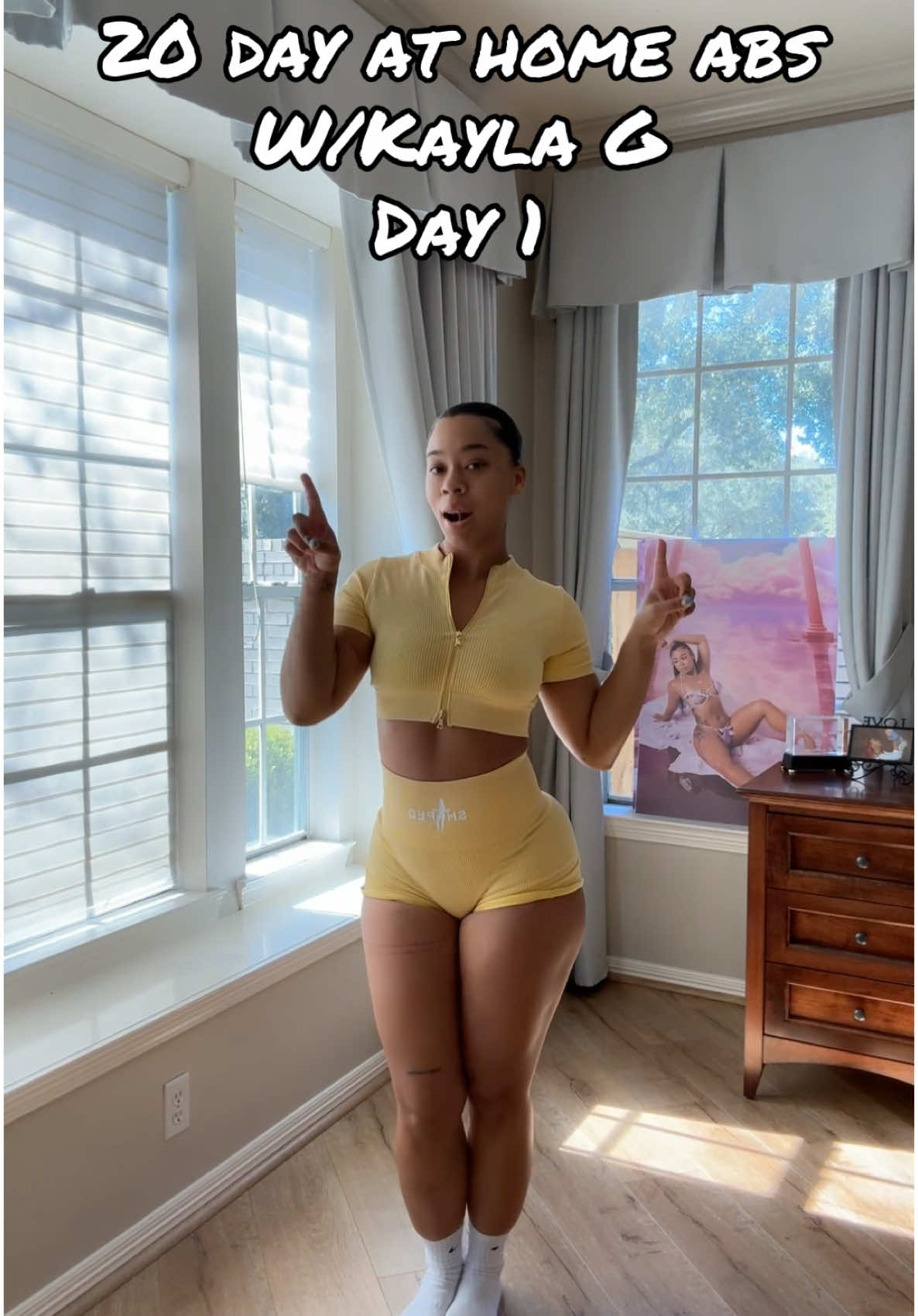 Join my 20 day AT HOME ab challenge with me ! Days 1-5 will be online , days 1-20 will be on my mobile app. Comment or dm for more info 🤍 song Kayla Says : KaylaG Out on all platforms !  #athomeworkout #athomeabs #onlineworkout 