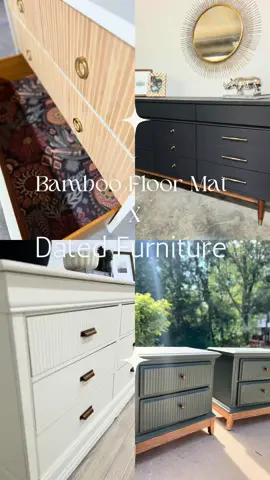 Bamboo Floor Mat X Dated Furniture  (Floor mat 🔗 in Bio) . . . . . #DIY #refinishedfurniture #furnitureflip #sidehustle #furnitureflipper #beforeandafter #furnituretransformation #f
