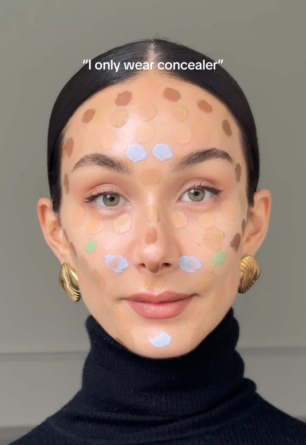 “I only wear concealer” The concealer: Using the iconic @Maybelline NY instant age rewind eraser multi-use concealer ✨ ib: @Alexandra Claudia  Concealer: to conceal and brighten - I used shade 01 Contour: to contour and sculpt - I used shade 145 Green Color Corrector: to counteract redness - I used shade 6.8 green Purple Colour Corrector: to correct dullness and to brighten  - I used shade purple 6.8 And then I used shade 02 for the rest of my face 🤍 @MaybellineUK #makeup #concealer #concealerhack #makeuphacks #concealerhack 