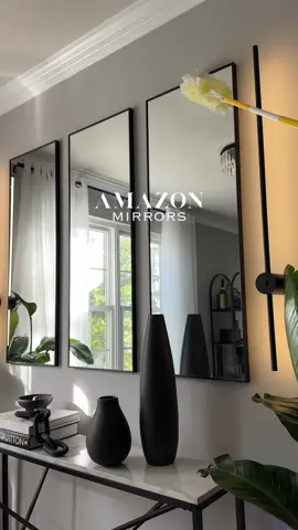 mirrors and more are linked in my bio🖤 #amazonhome #amazonhomefinds #amazonhomedecor #homedecor #homedecorideas #homedecoration #homedecortiktok #homestyling #amazon #amazonfinds #cozyhome #luxeforless @Amazon Home @Amazon 