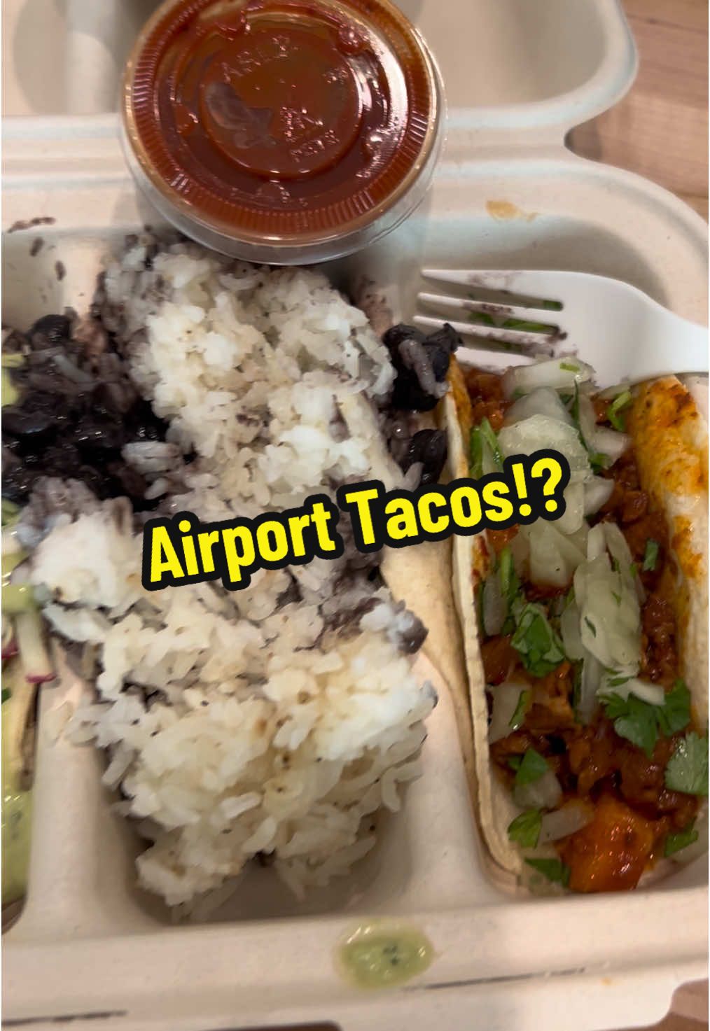 Best way to start off a flight - those tacos were 🔥 #tacos #food #foodreview #tacotruck #mexicanfood #tacobell #FoodTok #fyp #foryoupage #mukbang #eats #fastfood #chipotle #restaurant 
