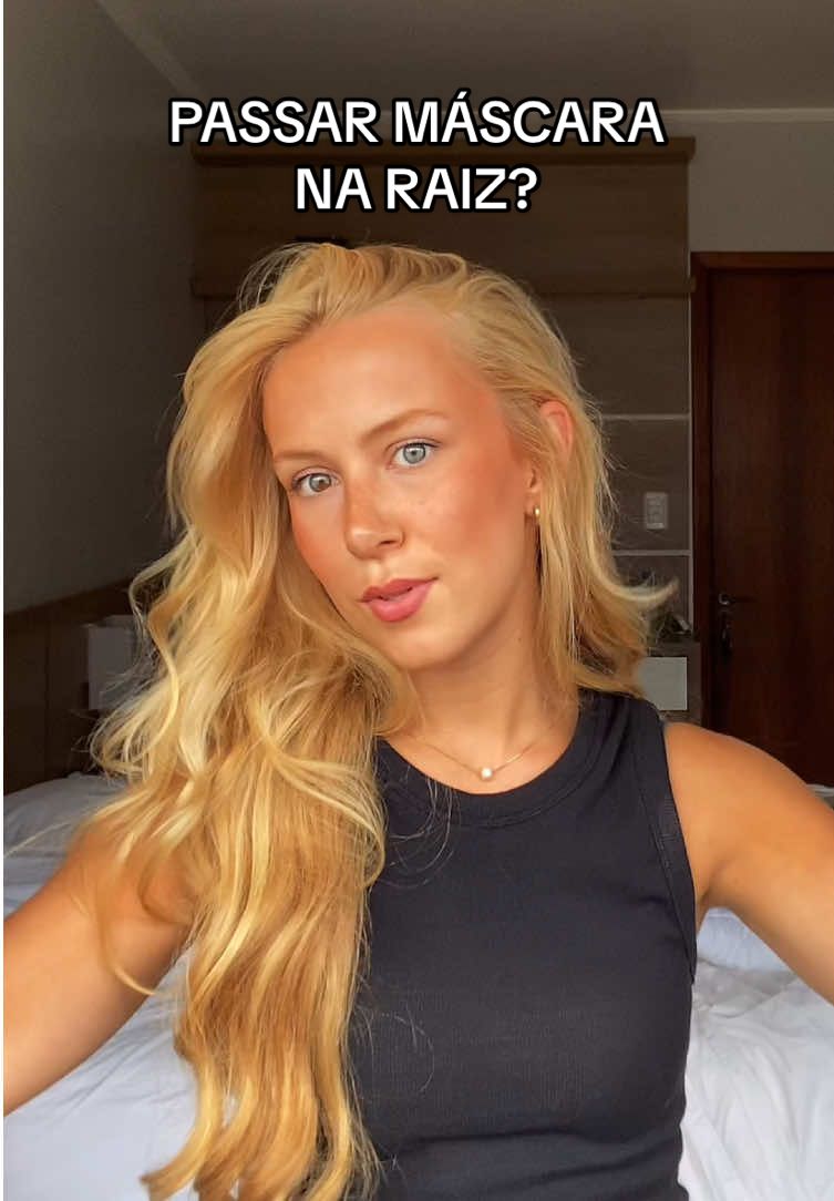 POLEMICA MASTER: passar máscara desde a raiz. Quem ai ja fazia essa? #cabelosaudavel #loirosperfeitos #dicasdecabelo 