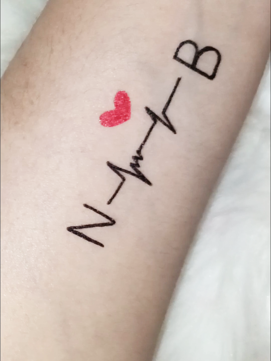 N ❤️ B Tattoo #fyp #foryoupage #viralvideo #tattoo #trending #tattooartist #tattoolover #tattootiktok 
