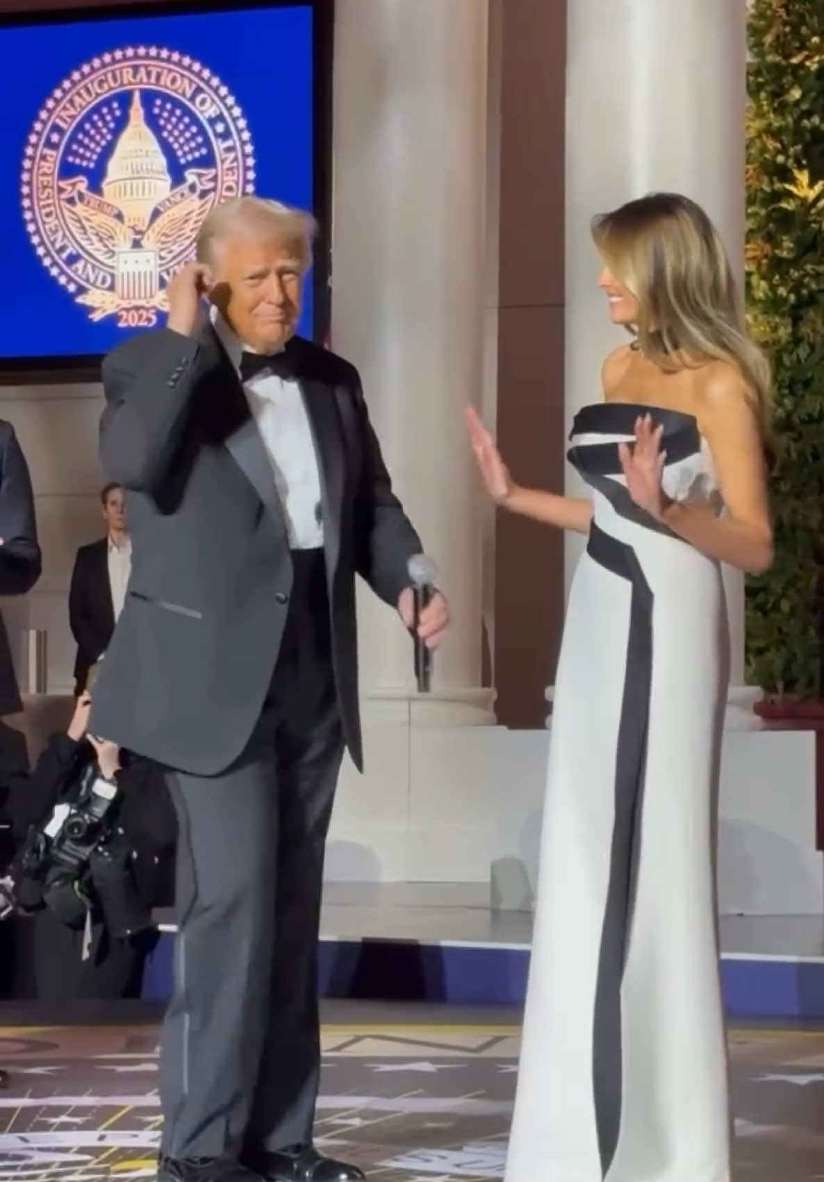 President Donald J Trump & First Lady Melania Trump dancing on stage Monday night at the Starlight Inaugural Ball in Washington DC! MAGAAAAA! @potus @flotus @melaniatrump @teamtrump @trumpwarroom @whitehouse 📸: @olga.suhodoliscaia 🇺🇸🇺🇸🇺🇸🇺🇸🇺🇸
