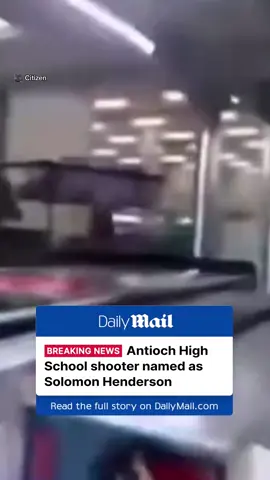 🚨BREAKING🚨The school shooter who opened fire in a Tennessee cafeteria, killing one girl and injuring another, has been named. Nashville Police Department confirmed that Solomon Henderson - who was an active student at Antioch High School at the time of the massacre - was the gunman. Josselin Corea Escalante, 16, was also identified as the young girl who was killed. This is a developing story. Follow Daily Mail for updates. 🎥 📷Citizen / Reuters  #news #breakingnews #tennessee #crime 