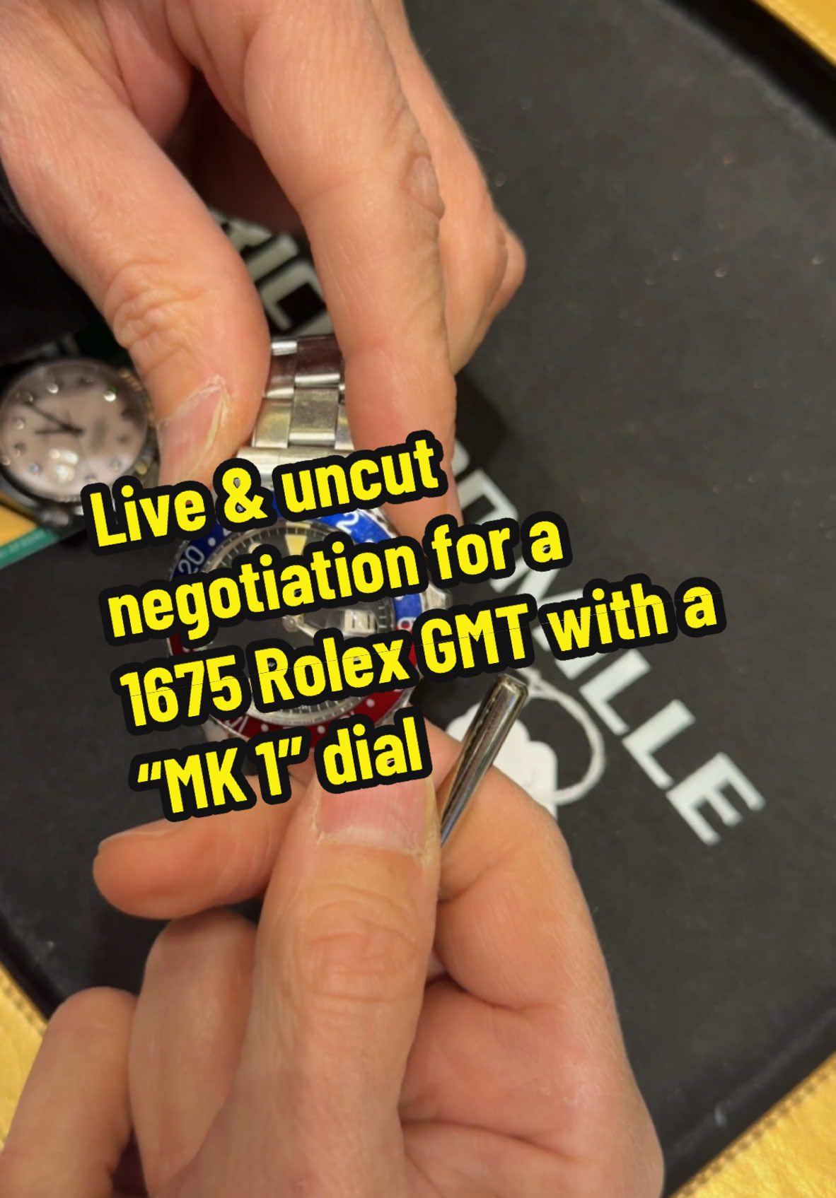 Yasha and John are back at it talking about a very nice 1675 Rolex Pepsi GMT with a MK 1 dial #rolex #watches #business #entrepenour #foryou 