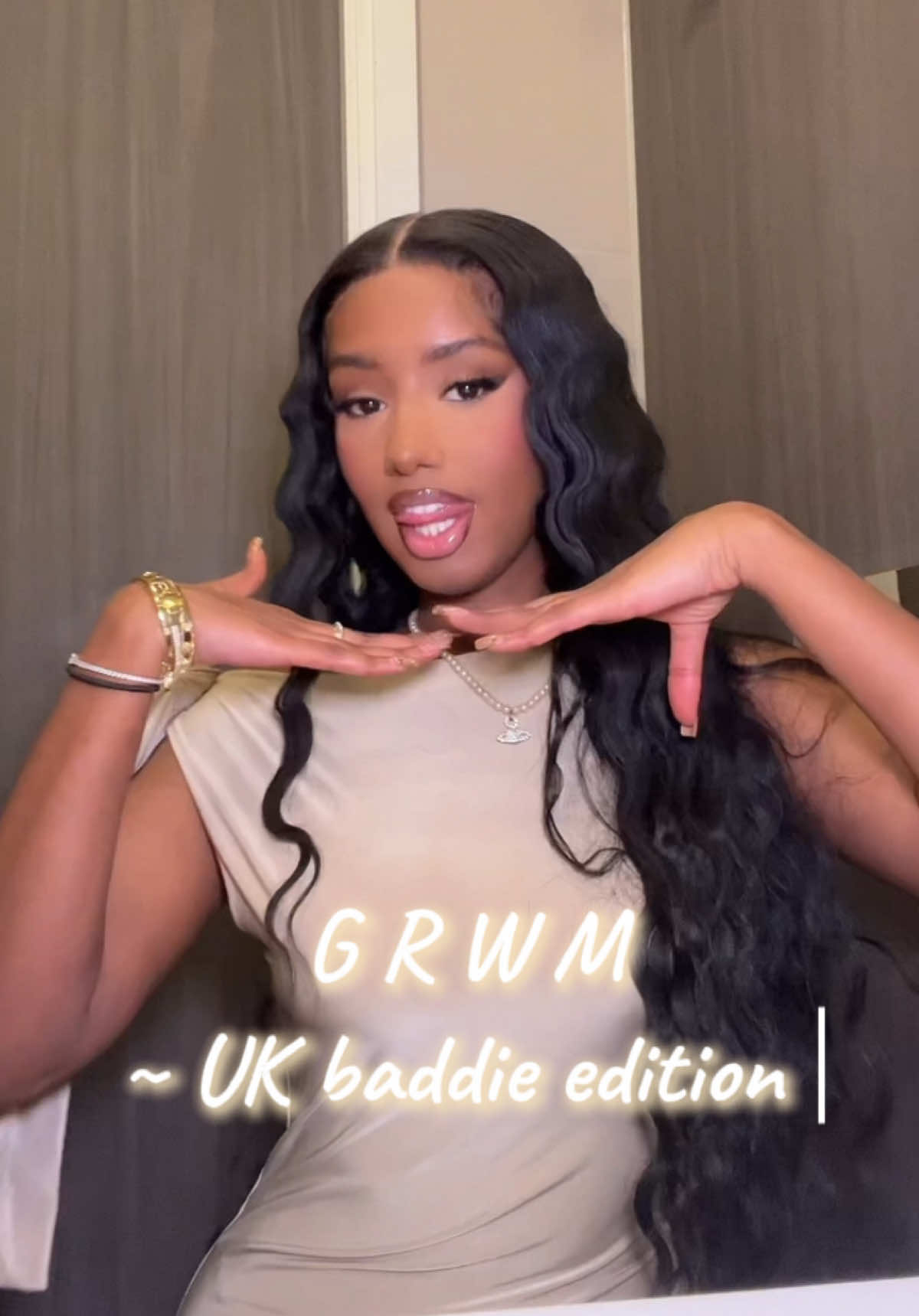 My make up tutorial for when I want to look GOOD. #ukmakeup #blackgirlmakeup #makeuptutorial #hudabeauty #fyp #grwmmakeup #getreadywithme  Product details  Primer: @YSL Beauty - TOUCHE ÉCLAT BLUR PRIMER Concealer: @Too Faced Multi-Use Concealer in shades chestnut and warm beige  Liquid bronzer/blush: @madebymitchell  curve case in shade deep.  Foundation: @Haus Labs by Lady Gaga in shade 460 medium deep warm. Press powder: @Charlotte Tilbury powder in shade number 2 Baking powder: @Huda Beauty lose powder in shade Bananna Bread. Powder blush: @Juvia’s Place blushed duo in shade volume 4. Powder bronzer: @Morphe Cosmetics Morphe 8R That's Rich Complexion Pro Face Palette in deep.  Setting spray: Charlotte tilbury Airbrush Flawless Setting Spray. Lip liner: @maccosmetics in shade chestnut.  Lip gloss: i am not sure where the first one is from, second gloss is @KIKO Milano KIKO Milano Lip Volume in shade 7.