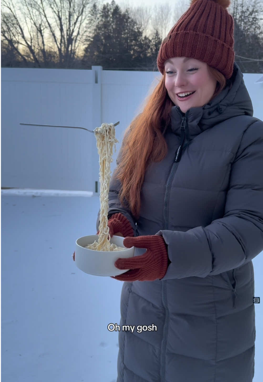 What he did at THE END 😂 @Regal Noise #hannahandregal #couple #Relationship #cold #snow #minnesota 