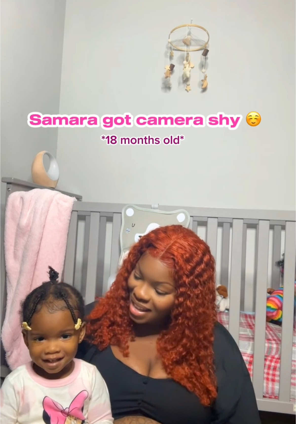 Open✋🏽Shut them✊🏽 This is One of Samara’s faves and she actually knows it very well but she gets shy when she sees herself on the camera 😅 #samaramckenzie #18monthsold #openshutthem #momanddaughter #preggobelly #cutetoddler #toddleractivity #momlife 