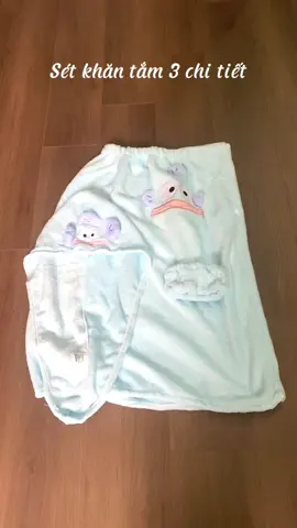 #Sét khăn tắm 3 chi tiết, hoạ tiết kute#xuhuong #hanhtrinhxaykenh 