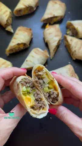 Big Mac Egg Rolls *Super Bowl Recipe* 🏈 I’ve made Big Mac Casseroles, Crunchwraps & Salads and they’ve all be so good! This time, I made Big Mac Egg Rolls and they were fabulous. My 16 yr old came home from softball practice and had some (reheated in the air fryer) and said they were the best thing I’ve ever made. Lol RECIPE - Makes 12 egg rolls INGREDIENTS: 6 Cutdacarb flatbreads 1 lb lean ground beef  1 Tbsp Worcestershire sauce  1 tsp onion powder  Dash of salt Dash of black pepper  6 slices of cheddar cheese, halved  Diced pickles (I used 3 whole baby dill pickles) 1 small diced onion Cooking spray  STEPS: 1. In a skillet over medium heat, scramble the ground beef. Drain excess grease.  2. Stir in the Worcestershire sauce, salt, pepper and onion powder. Remove from heat.  3. Working with just one flatbread at a time, lost it horizontally and then cut it in half. 4. Lay a cheese slice on one end of the flatbread strip.  5. Add on about 1/4 cup of the ground beef, followed by some chopped pickles and onions.  6. Top it with another cheese slice and roll it up by folding in the sides first and then roll tightly.  7. Repeat until you have the desired amount you’re making.  8. Spritz them with cooking spray and then place them into your air fryer seam side down.  9. Air fry at 350 degrees Fahrenheit for 2 & 1/2 minutes.  10. Flip them over, spritz with more cooking spray and then continue air frying for another 2 & 1/2 minutes.  *Dip them in my Sugar Free Thousand Island Dressing. (Recipe below & in my Cookbook)  www.Kristysketolifestyle.com NUTRITION: 1 Big Mac Egg Roll | 5.7g net carbs | 8.3g total carbs | 2.6g fiber | 149 calories | 14g protein | 6g fat | 0.4g sugar  🌟Save 10% on your first order of a 24 pack of @cutdacarb flatbread with code: Kristy10  #eggrolls #bigmac #dinner #easy #lowcarb #keto #kristysketolifestyle #cutdacard #kristyslifestyle 
