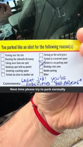 Your bad parking is as bad as my handwriting 😅 #badparkingcard #badparkingcards #badparkingjobcheck  #badparking 
