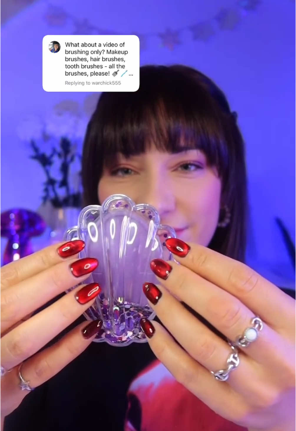 Obsessed with these nails 🤭♥️ #asmr #asmrcommunity #asmrsounds #asmrvideo #asmrtingles #sleep #sleepaid #relax #anxiety #bedtime #fypシ 