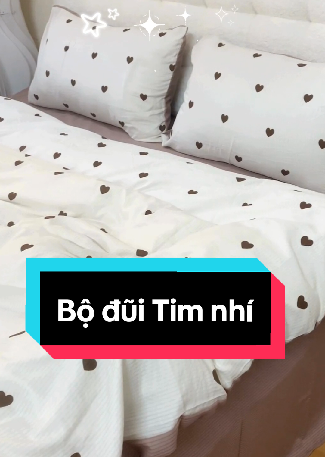 Chăn ga đũi gân Tim nhí dễ thương với tone sạch sẽ, dùng ga thoakr mái khỏi sợ dây bẩn  #otamabedding #changa #decor #cotton #muadong 