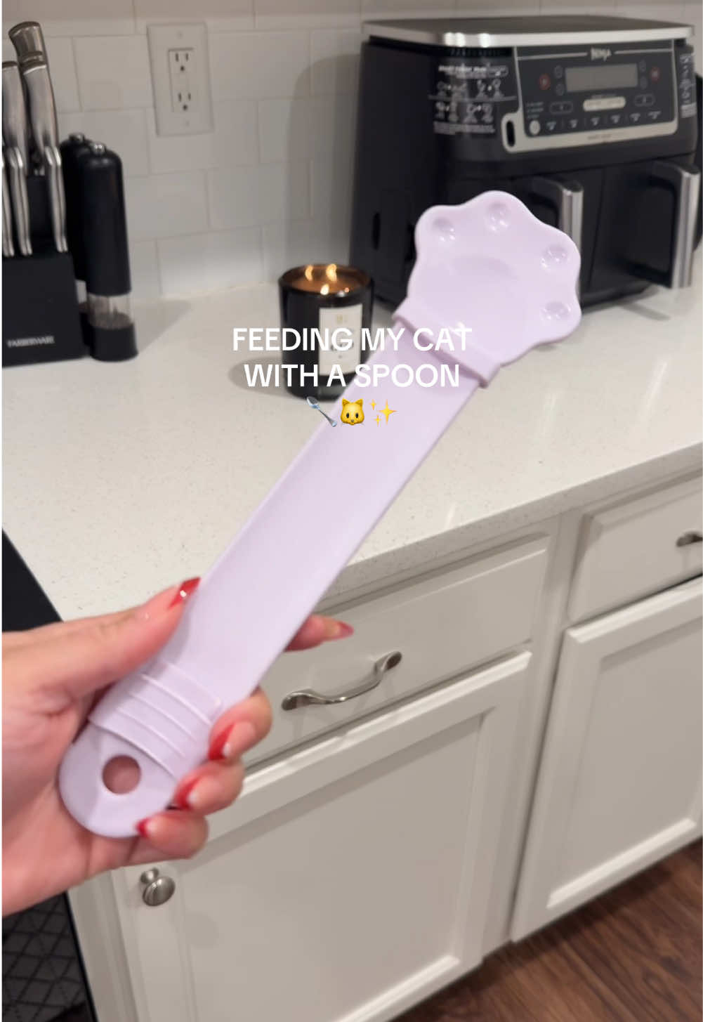 With this cat feeding spoon he can have ALL the treats he wants! #catfood #cattreats #feedmycat #cats #catsoftiktok #fypシ 