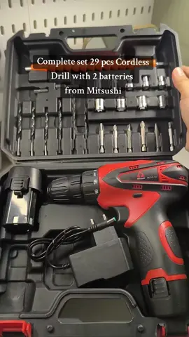 Completo na lahat sa cordless drill nato mga par #mitsushidrillset #cordlessdrill #cordlessdrill #musthave #DIY #foryou 