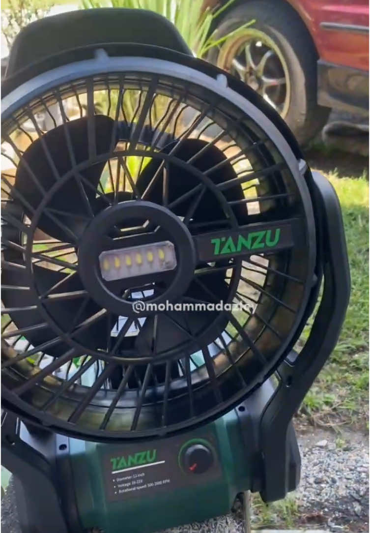 Cordless fan 12 inchi boleh pakai untuk musim panas ada warranty daripada Tanzu. 🔥🔥 #tanzu #kipas #kipasangin #cordless #powertools #fan