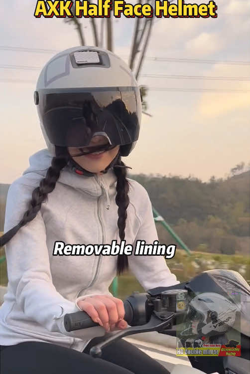 AXK half-face helmet, comfortable and breathable, removable liner, sturdy and durable material, unisex, limited time offer!#AXK #icc #helmet #motorcycle 