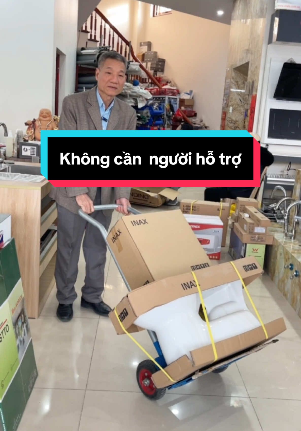 Xe đẩy hàng 2 bánh tải trọng 200kg siêu bền #ongthepmakem  #thinhhanh 