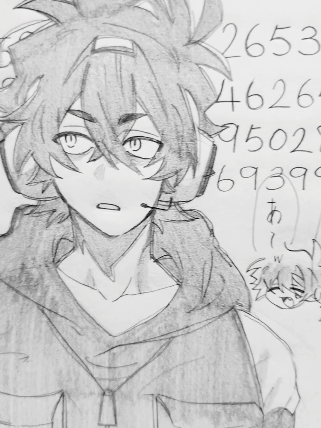 51桁の円周率。素敵な音源お借りしました。#ワイテルズ #WT #しろっぽ #イラスト 