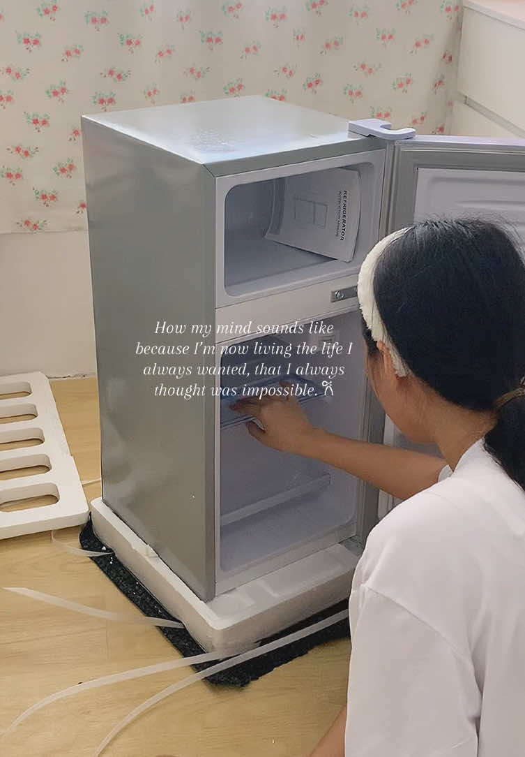 Keep going!!  Been dreaming since a kid to have a fridge in my room. My younger self would be sooo proud🥹 #miniref #ref #dream  