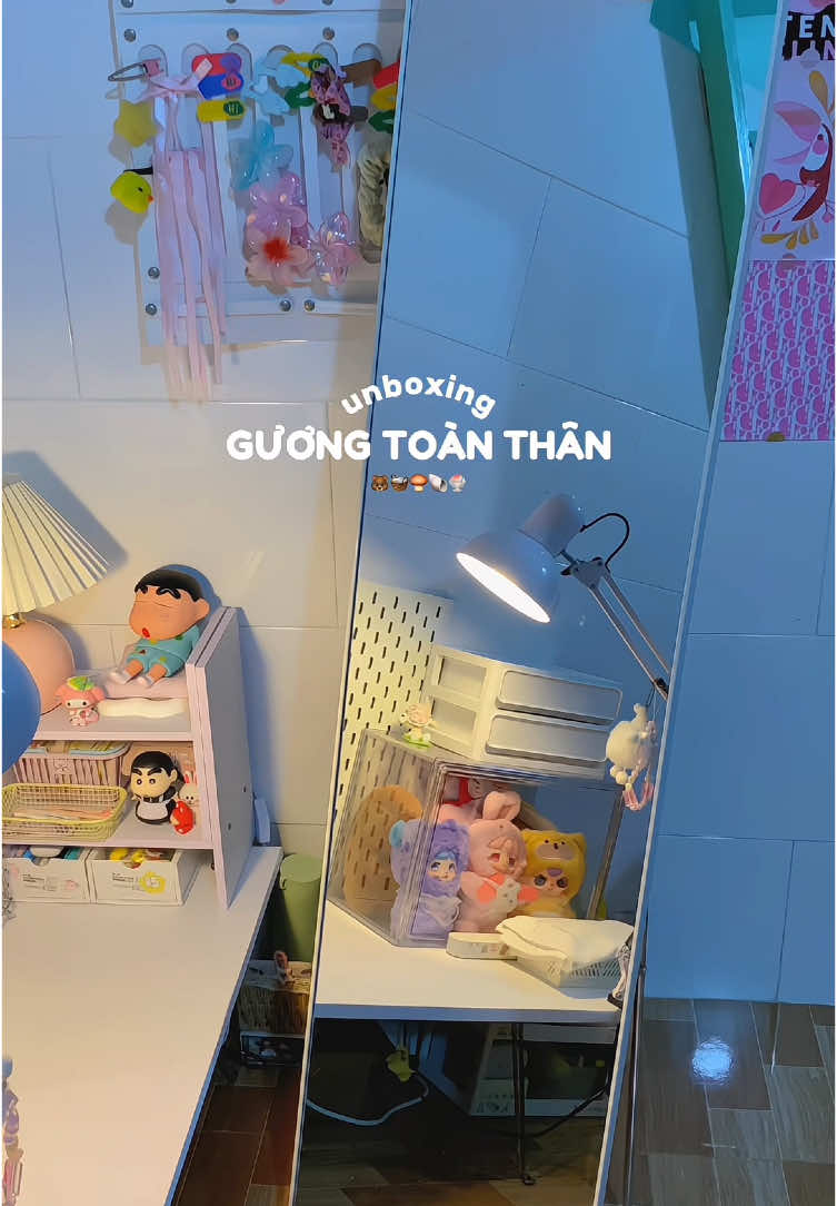 chiếc gương thứ 3 của cổ 😅 #guongtoanthan #guongxinh #decor #unboxing #review #xuhuong #viral #foryou 