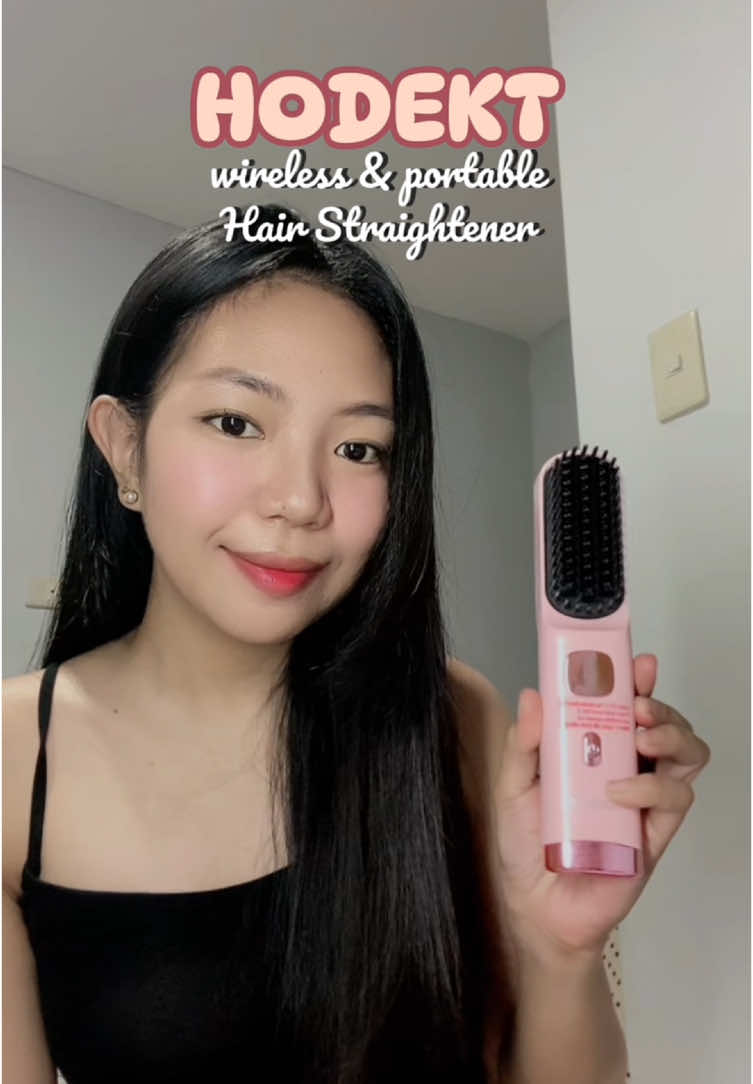 Ang convenient gamitin nitong wireless and portable hair straightener ng @hodekt_ph_official 💗💗💗 pwedeng pwede dalhin kahit saan, perfect sa mga mahilig magtravel! #hodekt #hodektph #hodektglobalph #hodekthairstraightener #hodektwirelesshairstraightener #wirelesshairstraightener #haircare #hairstraightener #ilovehodektproducts #tiktokfinds #fyp #foryou 