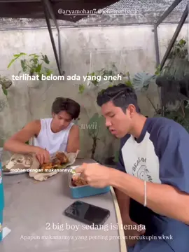 jefan emang lagi makan, tapi mohan lagi MAKANN😭😭💪 #fyp #foryou #aryamohan #jefannathanio 