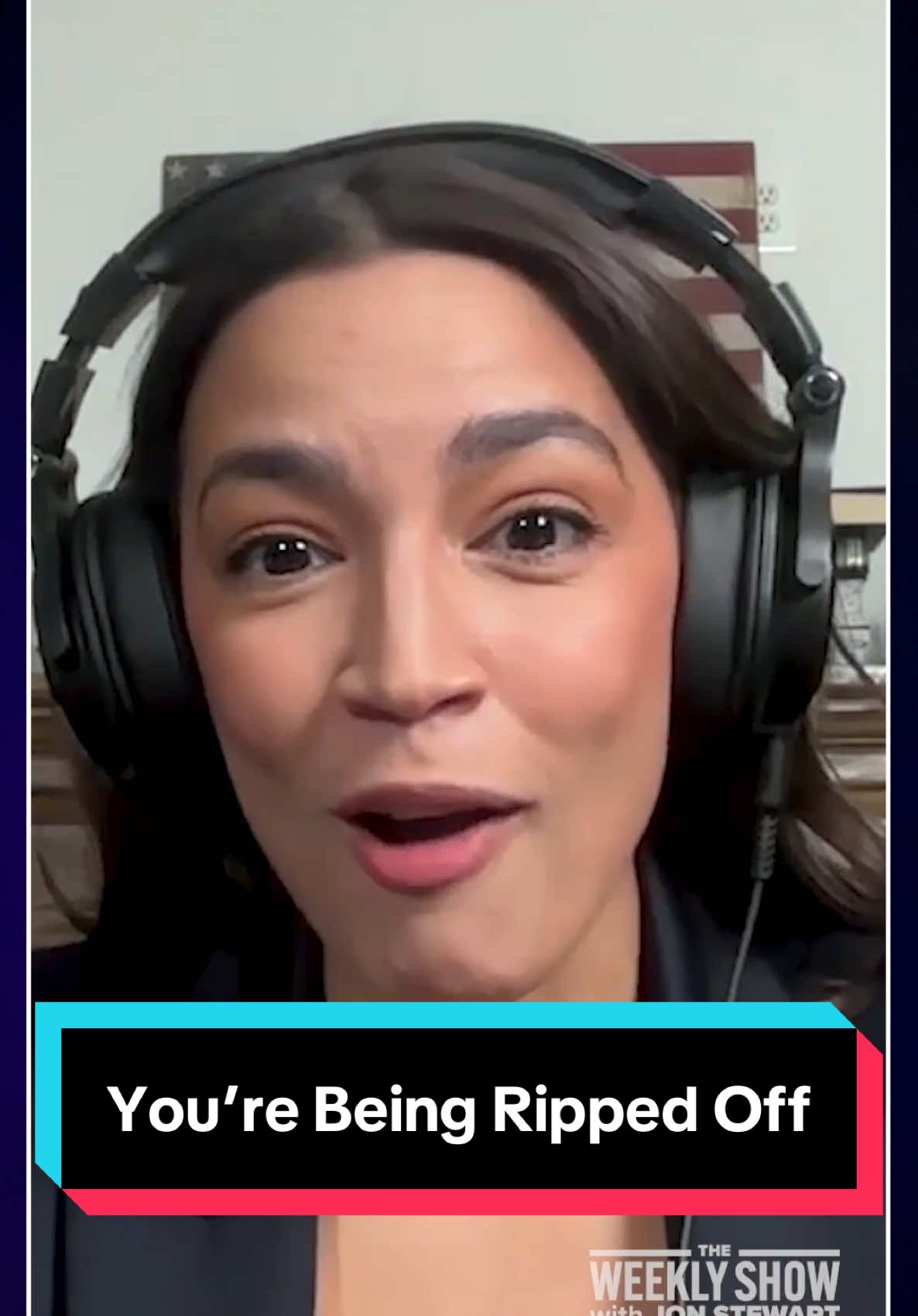 @Alexandria Ocasio-Cortez on the dangers of a newly normalized Trump and his billionaire feeding frenzy. New pod out now! #JonStewart #TheWeeklyShow
