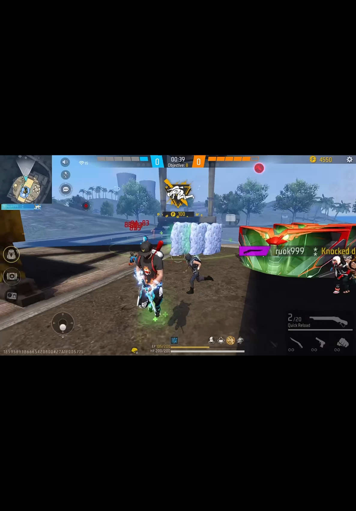 1 vs 6😈 v2 (Fake blood) #ruokff #freefireth #freefirevietnam #viral #supportme #freefireindonesia
