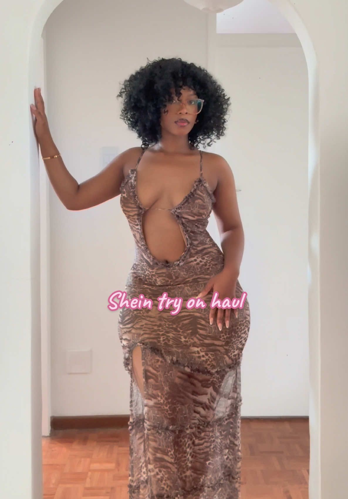Clothing try on haul from @SHEIN shops @SHEINUS  Shein shop clothing search ID codes:  •L'Amorae Elegant Black And White Dress With Spaghetti Straps: 42202164 •SHEIN Haute Animal Print Hollow Out Ruffle Split Hem Dress: 38431185 •PARTHEA Tie Shoulder Fishtail Hem Floral Print Maxi Prom Dress: 2800221 •Anewsta Women'S V-Neck Hollow Out Sweater Dress, Summer Beach: 27233049 •PARTHEA Halter Tie Floral Print Bodycon Smocking Ruched Dress: 36679215 #sheinshops #SHEINforAll #saveinstyle #loveshein #sheintryonhaul #sheinclothinghaul #clothinghaul || AD