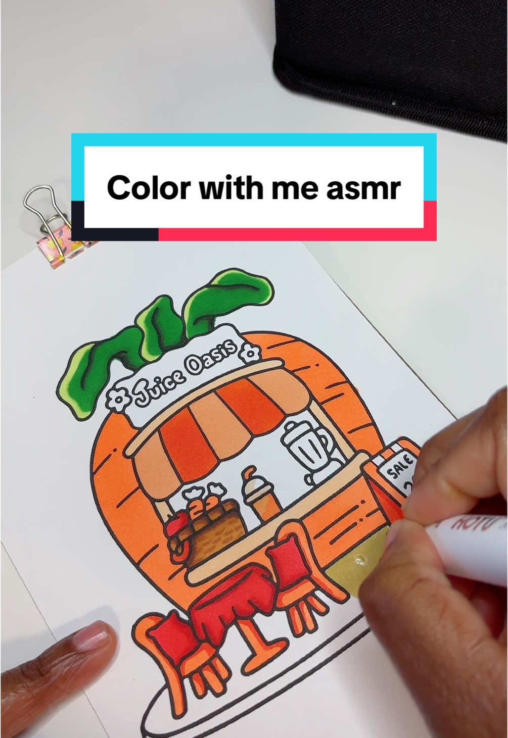 Color with me ASMR using HOTU markers #hotumarkers #coloringasmr #asmr #cozyhobbies #colorwithme #coloringforfun #giftideas #coloring #tiktokshoplastchance #spotlightfinds #tiktokjumpstartsale #TikTokShopLoveAtFirstFind