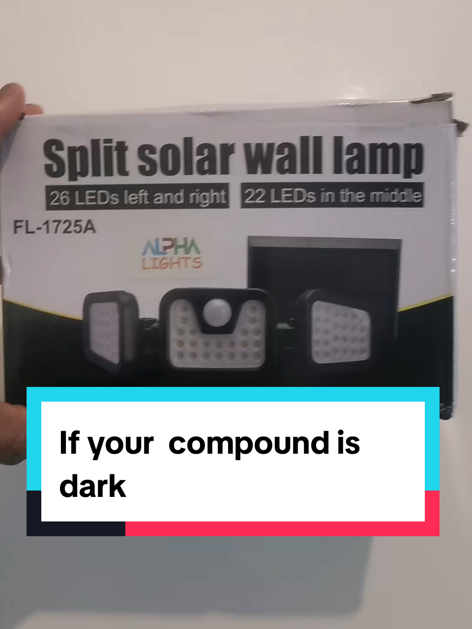 Split solar wall lamp, this will light up your  compound, #solar#solarpower #tiktokmakemebuyit#nomoredarkinmycompound 