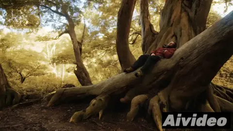 A man sleeping in a tree🤣#ai #videoviral #artificialintelligence #fypviralシ #funny