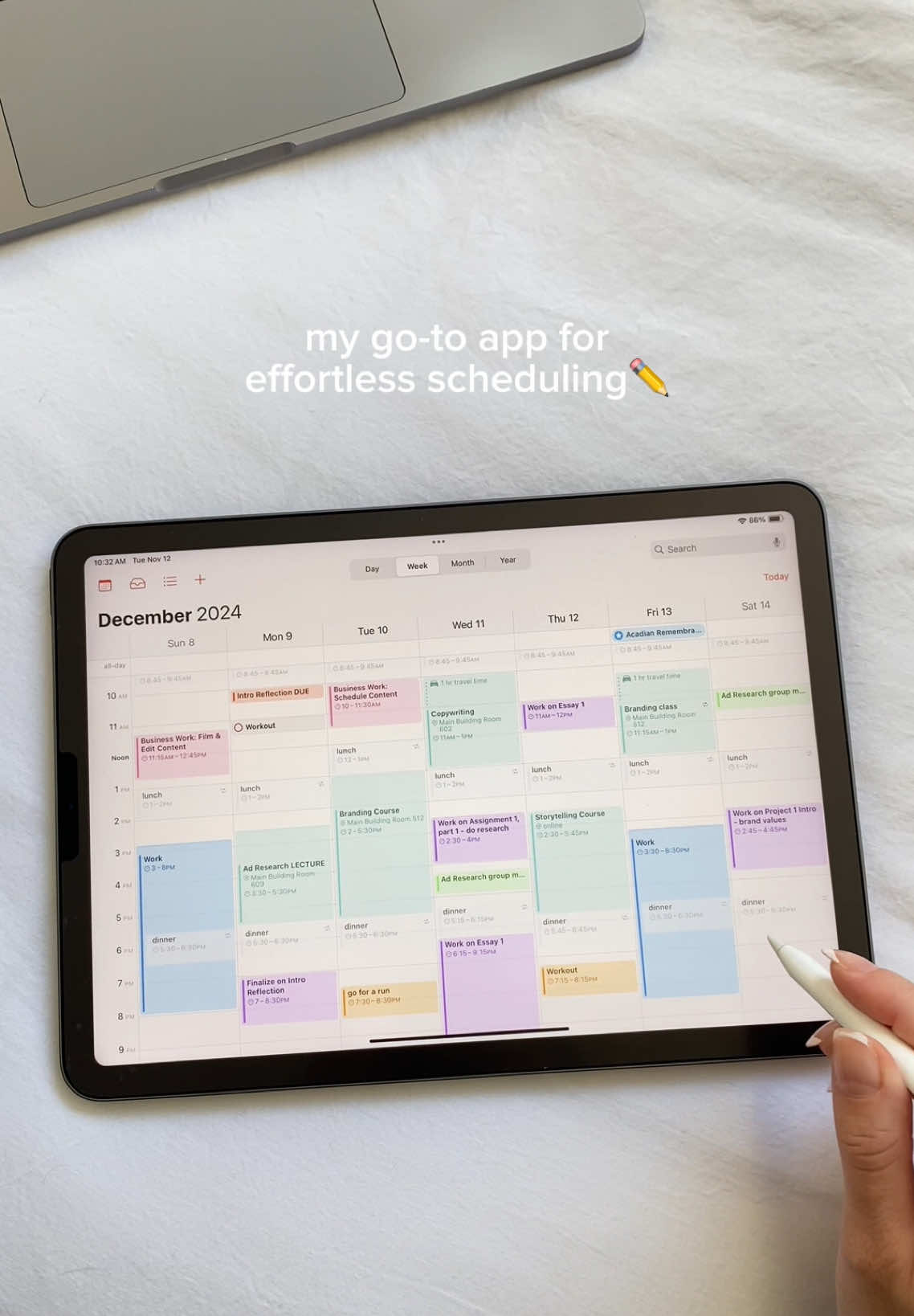 my go-to app for effortless scheduling! It’s Apple Calendar🤍 all apple devices have it for free!  #apple #macbook #ipad #applecalendar #googlecalendar #digitalplanning #ipadplanner #organization #productivity 
