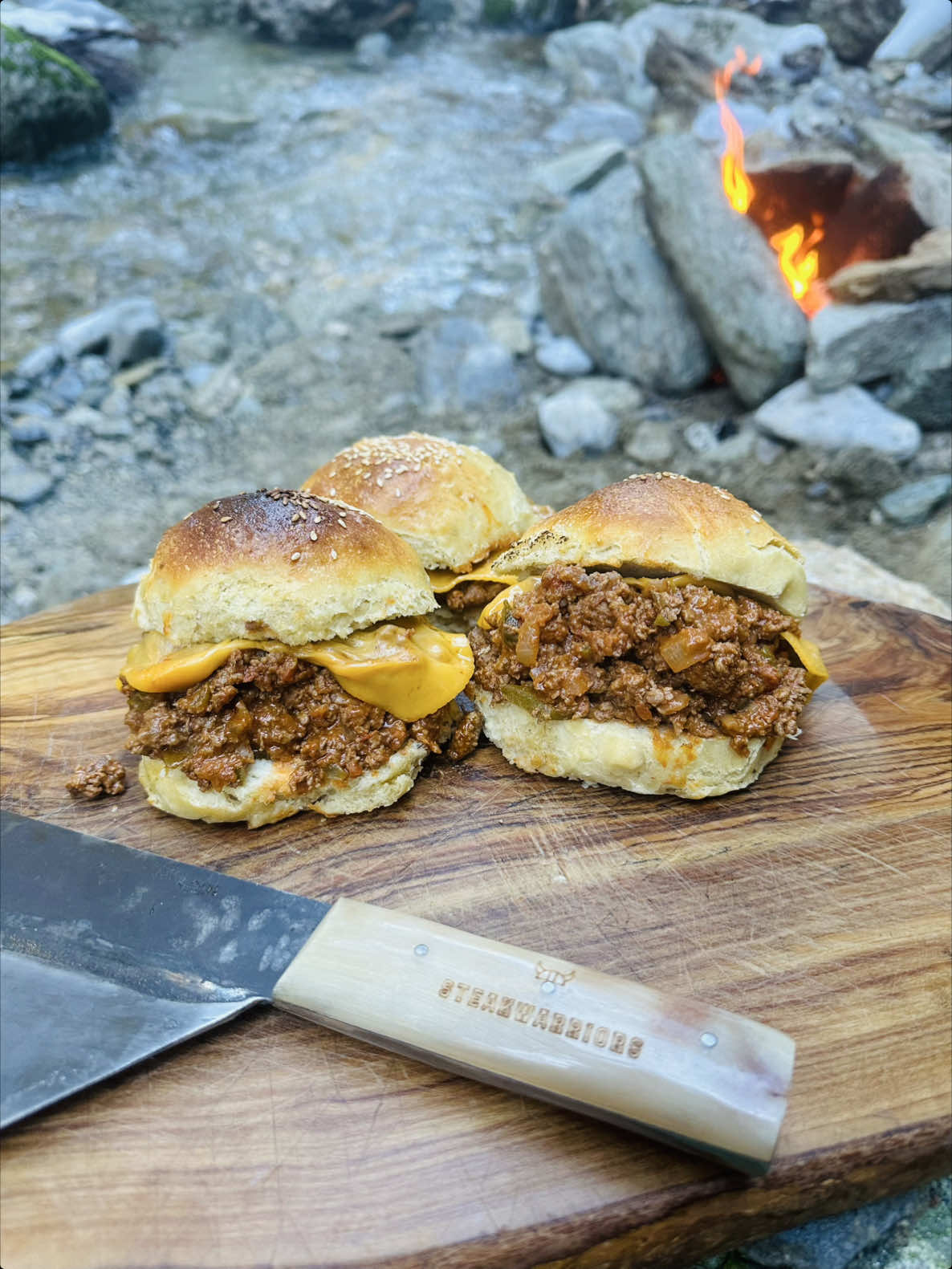 🇬🇷 Sloppy joes 🔥🍔⚔️ #outdoorcooking #Outdoors #wilderness #sloppyjoe #beef #sandwich #food #fyp 