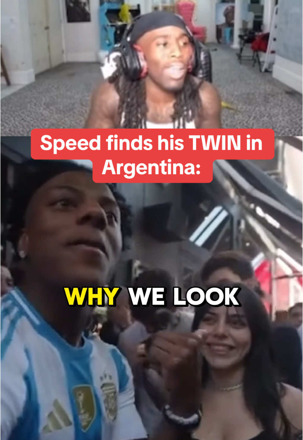 Speed finds his TWIN in Argentina Speed is shocked to meet someone who looks exactly like him while in Argentina. Watch the hilarious and heartwarming interaction! 😲👬 #Speed #Argentina #LatinAmericaTour
