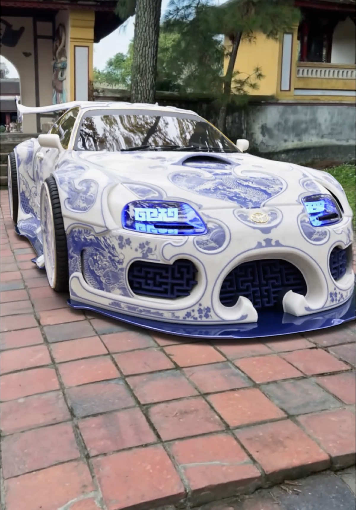 Chinese Porcelain Supra in real Life 🤪 Would you guys drive this?  #supra #jdm #widebody 