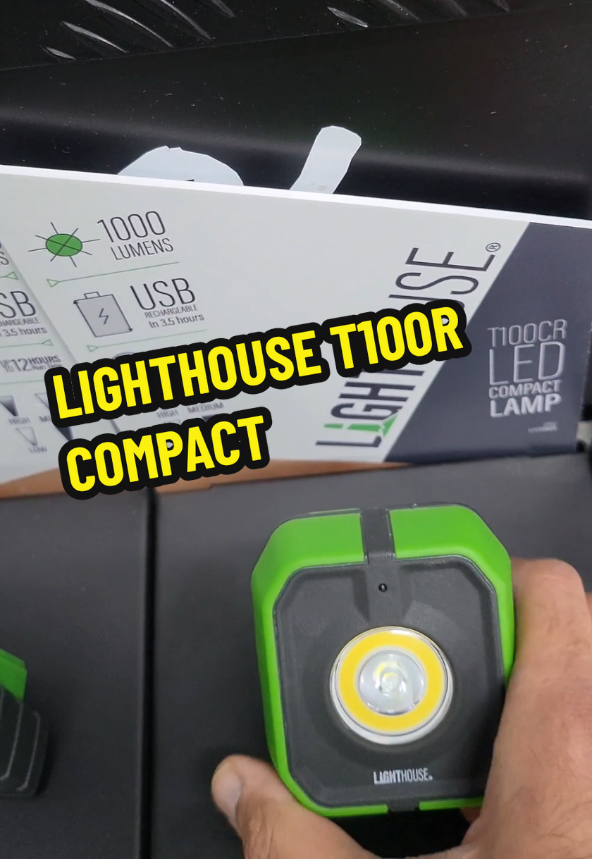 Lighthouse T100CR Rechargeable Work Light – 1000 Lumens, magnetic base, and USB-C charging! Perfect for any job. Get yours now! 💡 #LighthouseTools #WorkLight #TikTokShop #ToolsOfTheTrade #ToolTok #Tradesmen #RechargeableLight #MagneticLight #LEDWorkLight #SiteLight #ToolLover 
