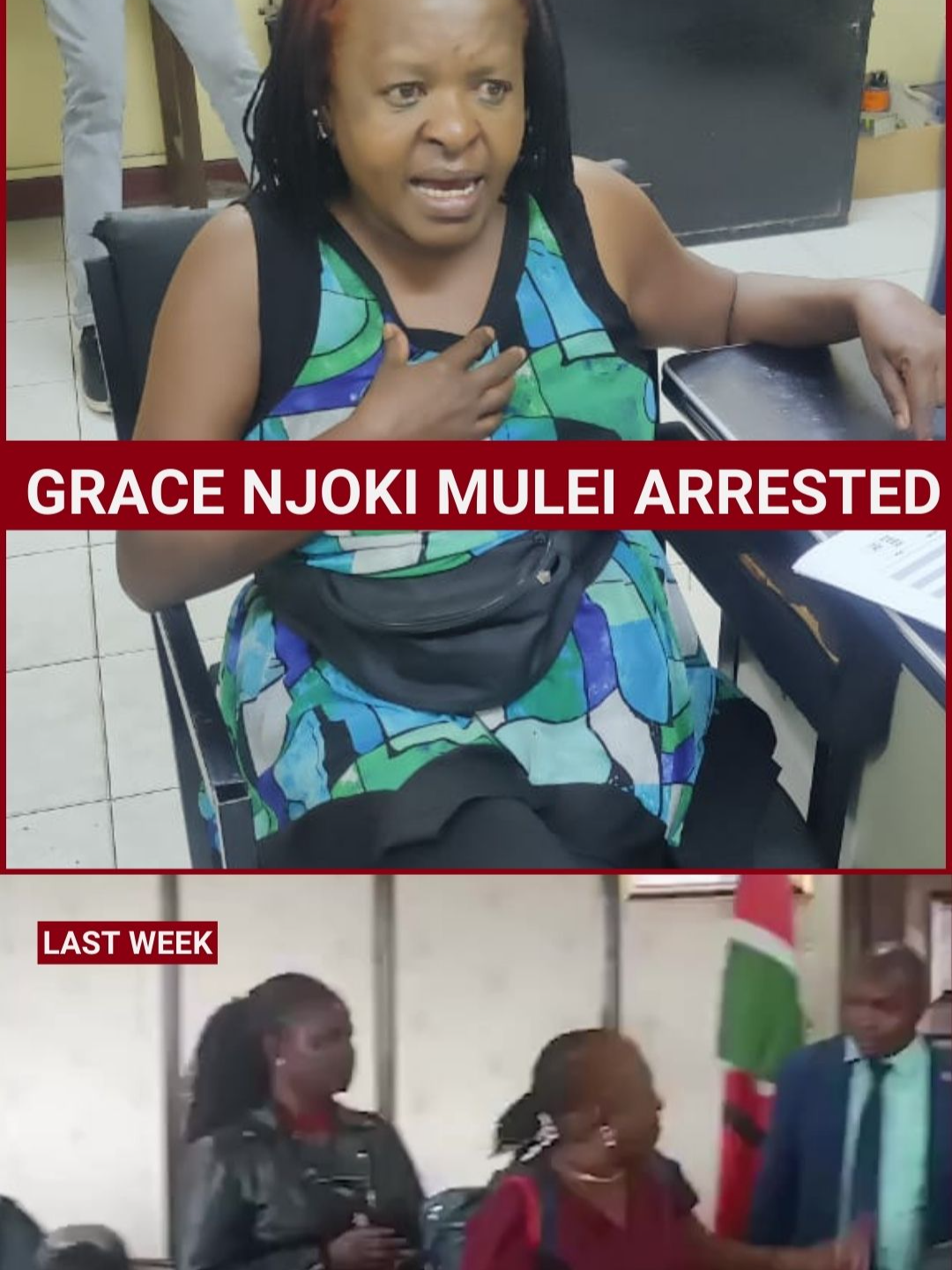 DCI Kenya confirms the arrest of 61-Year-Old Grace Njoki Mulei following reports of a disturbance at Kenya's Ministry of Health Boardroom last week. Grace has been taken to Capital Hill Police Station, where she will remain in custody until her court appearance scheduled for tomorrow. His son, George Mulei stated that his mother had been arrested by state officers at Ladnan Hospital in Eastleigh while she was applying for a knee surgery. Last week, a visibly frustrated Grace Mulei had visited the Ministry of Health offices protesting SHA inequalities and inefficiencies. #fyp #fyppppppppppppppppppppppp #fypシ゚ #foryoupage❤️❤️ #kenya #kenyantiktok #abduction