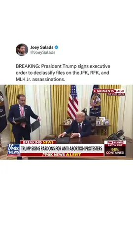 BREAKING: President Trump signs executive order to declassify files on the JFK, RFK, and MLK Jr. assassinations. This is huge! #johnfkennedy #robertfkennedy #martinlutherkingjr #donaldtrump #presidenttrump #politics #news #joeysalads #republican 