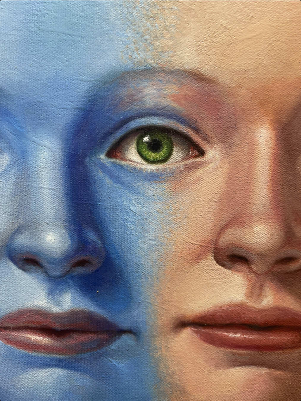 Working on this big strange fairy lately 🦋 #art #painting #painter #oilpainting #surrealism #surrealart #visionaryart #mythology #fairy
